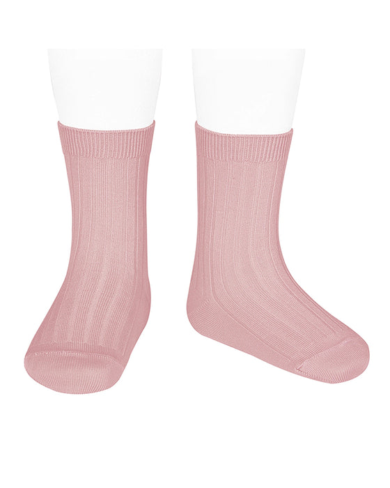 Rib Short Sock Rosa Palo Size 00