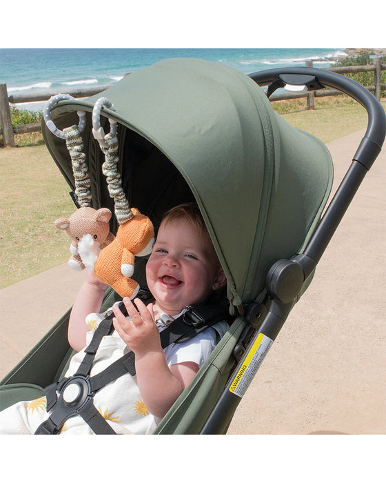 2 Pack Stroller Toy - Bear and Fox