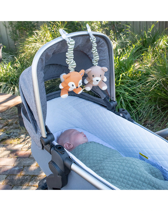 2 Pack Stroller Toy - Bear and Fox