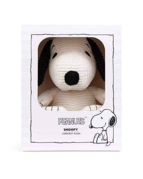 Snoopy Sitting Corduroy Cream in Giftbox 27cm