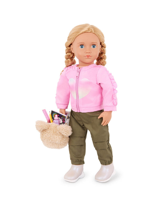 Our Generation Deluxe School Outfit with Bear Backpack