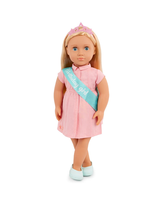 Our Generation Birthday Doll with Pink Dress Brenna Kidstuff