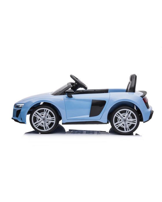 Kidstuff Audi R8 Spyder Ride-Light Blue With RC/Pedal Switch