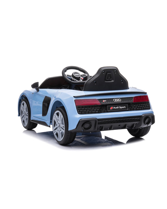 Kidstuff Audi R8 Spyder Ride-Light Blue With RC/Pedal Switch