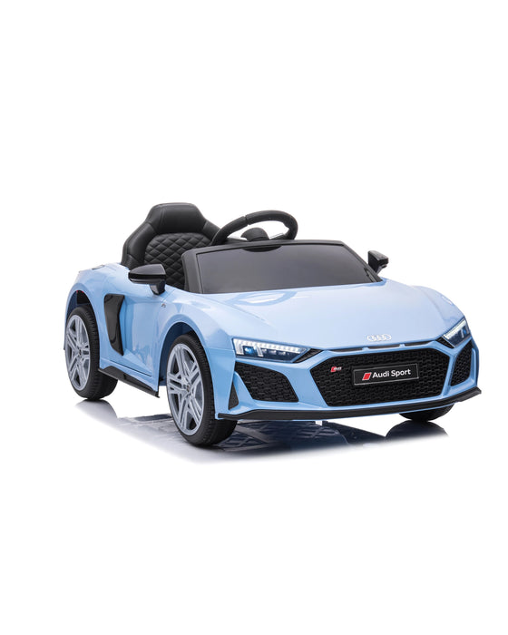 Kidstuff Audi R8 Spyder Ride-Light Blue With RC/Pedal Switch