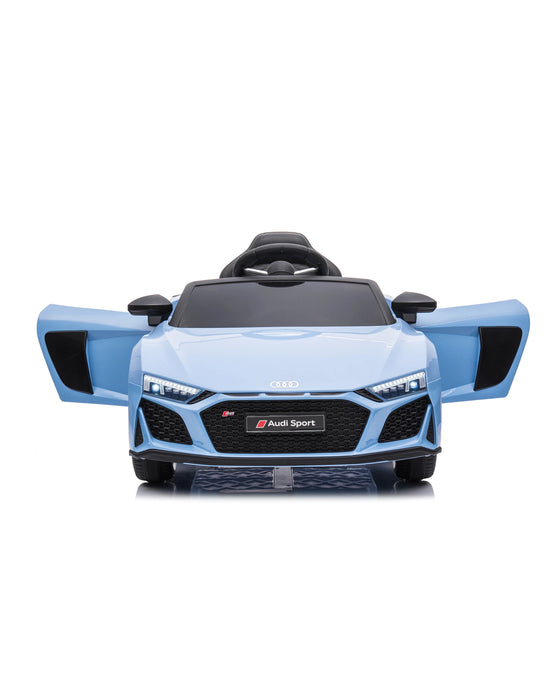 Kidstuff Audi R8 Spyder Ride-Light Blue With RC/Pedal Switch