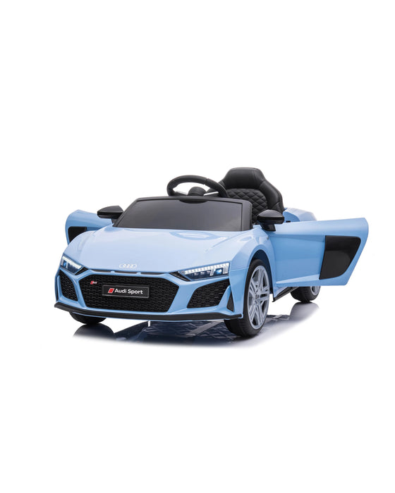 Kidstuff Audi R8 Spyder Ride-Light Blue With RC/Pedal Switch