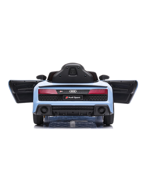 Kidstuff Audi R8 Spyder Ride-Light Blue With RC/Pedal Switch