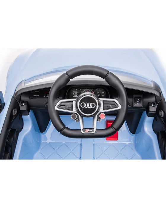 Kidstuff Audi R8 Spyder Ride-Light Blue With RC/Pedal Switch