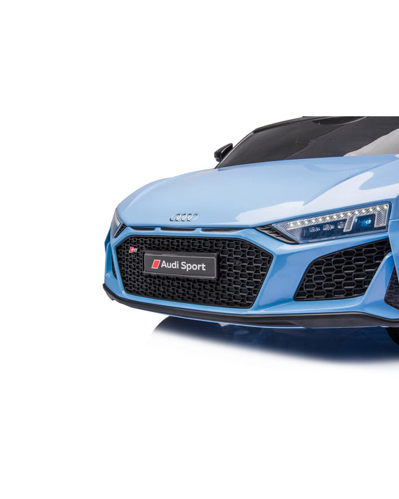 Kidstuff Audi R8 Spyder Ride-Light Blue With RC/Pedal Switch