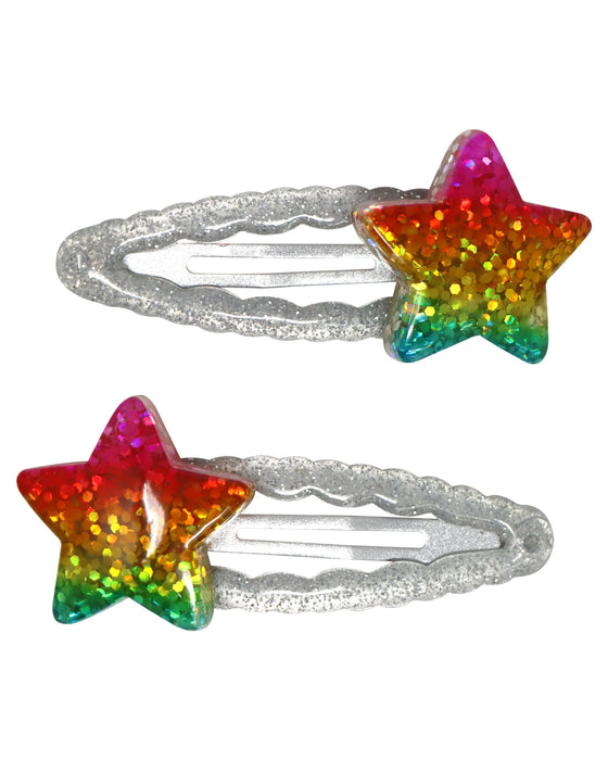 Pink Poppy Rainbow Star Sparkly Hair Accessories Set