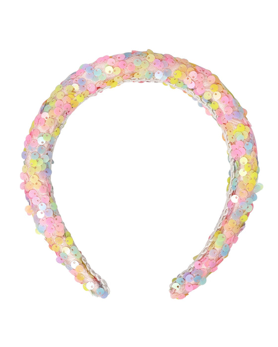 Pink Poppy Head Band Sequin