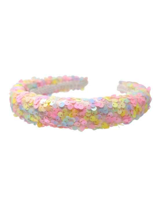 Pink Poppy Head Band Sequin