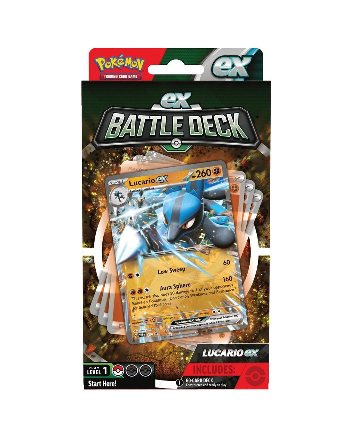 Pokémon Deck 60 cards Baralho de Batalha EX Ampharos e Lucario sortido -  Happily Brinquedos