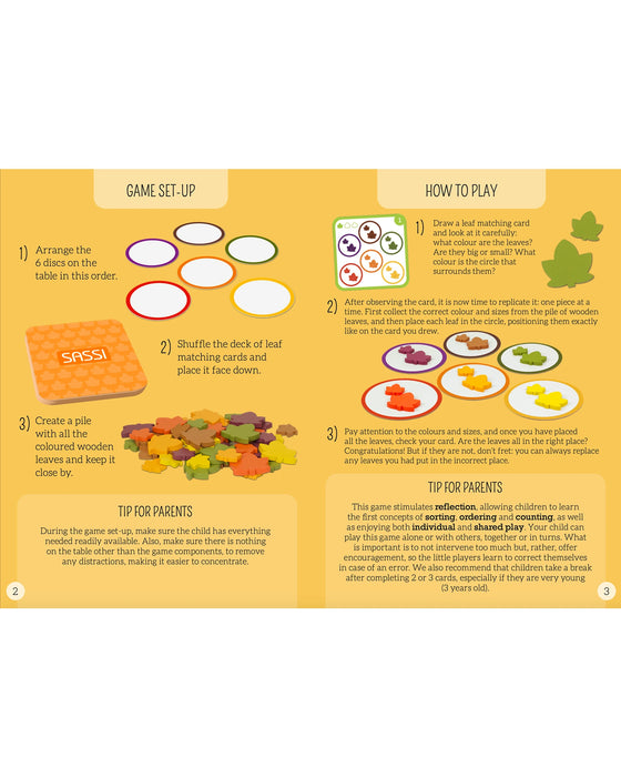 Sassi Leaves and Colours Memory Matching Game