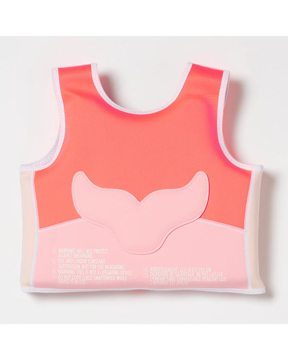 Sunnylife Melody the Mermaid Swim Vest 3-6 Neon Strawberry