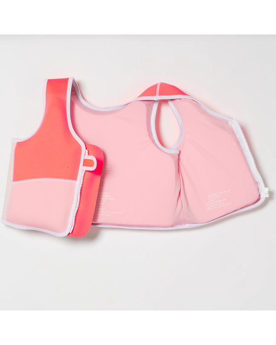 Sunnylife Melody the Mermaid Swim Vest 3-6 Neon Strawberry