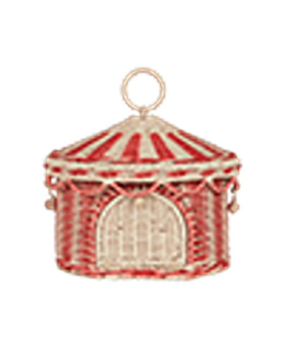 Circus Tent Basket Red and Straw