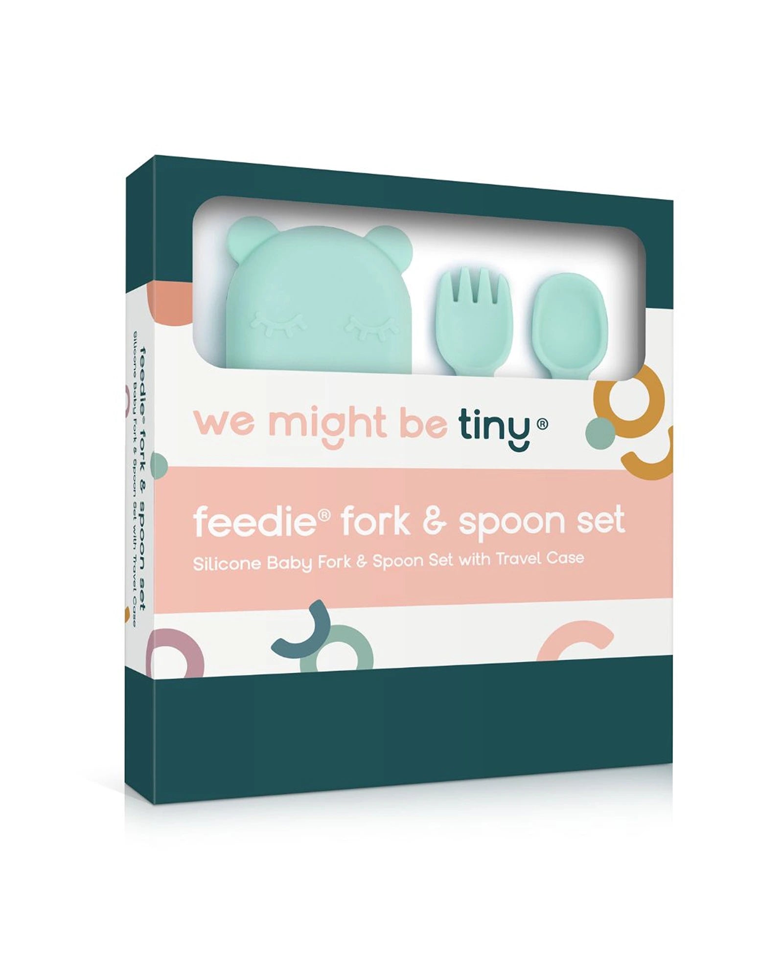 Feedie Fork & Spoon Set | Mint Green