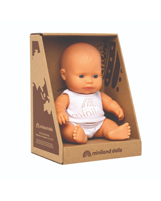 Miniland Baby Doll Caucasian Boy 21cm