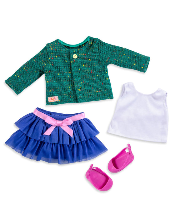 Our Generation OutfitRuffle Skirt SweaterBright Brisk