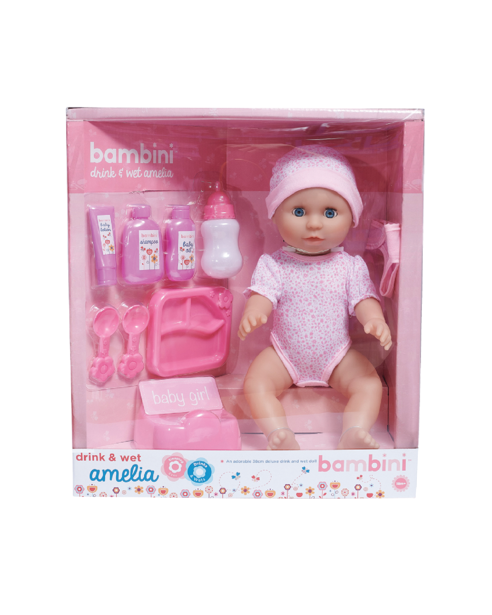 Bambini Drink and Wet Amelia Doll — Kidstuff