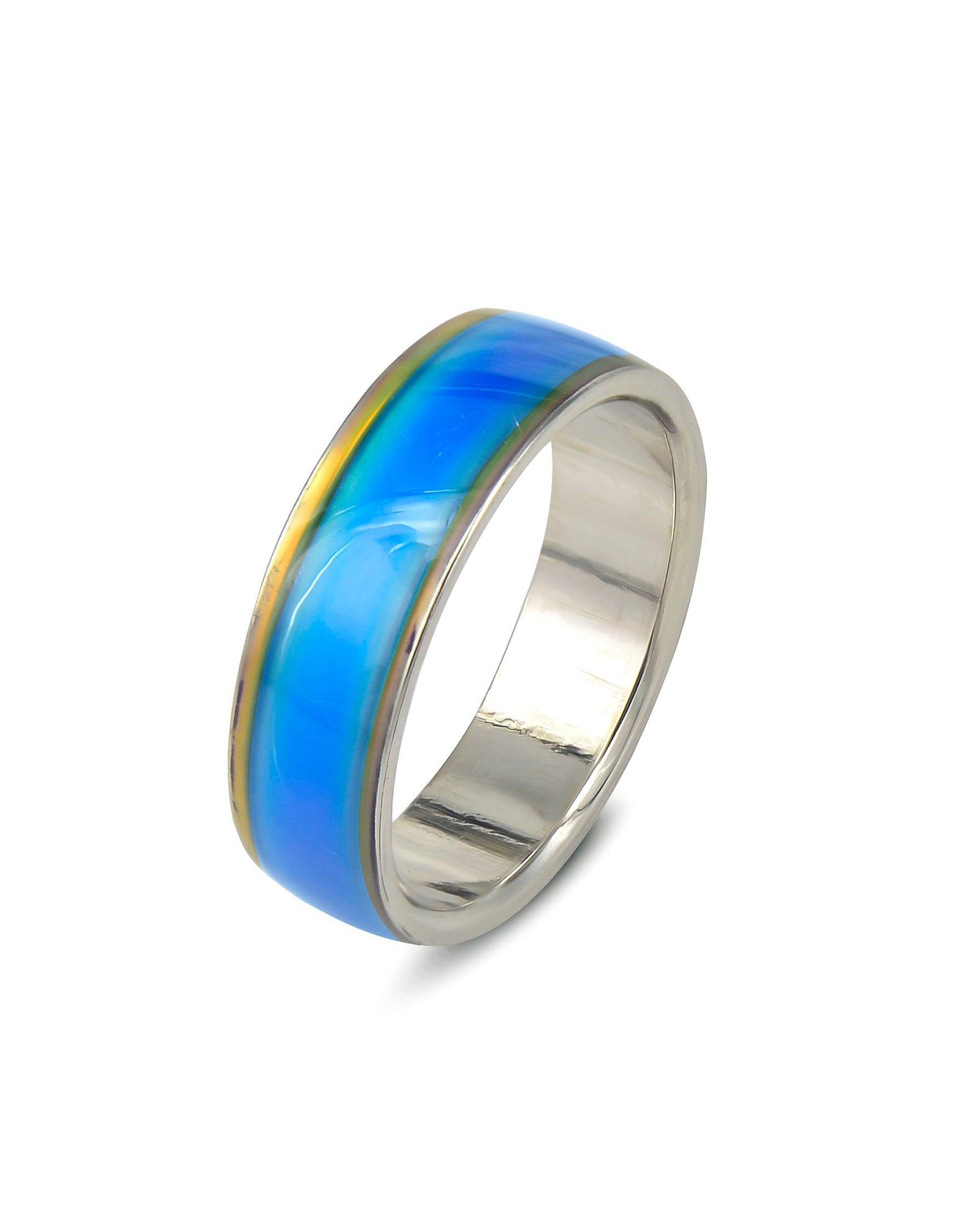Adult Mood Ring, Stainless Steel Ring, Color Changing Mood Ring