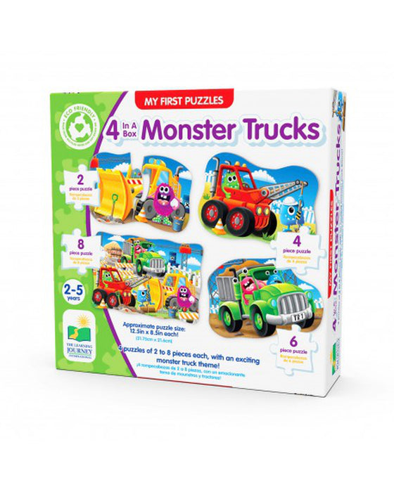 The Learning Journey My First Puzzle Sets 4InABox Puzzles Monster Trucks